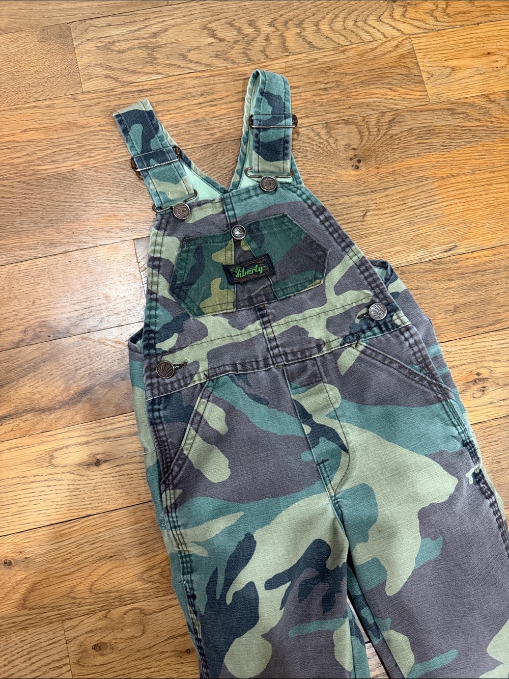 liberty Kids Camo Overall overalls  - Green and Brown Camouflage